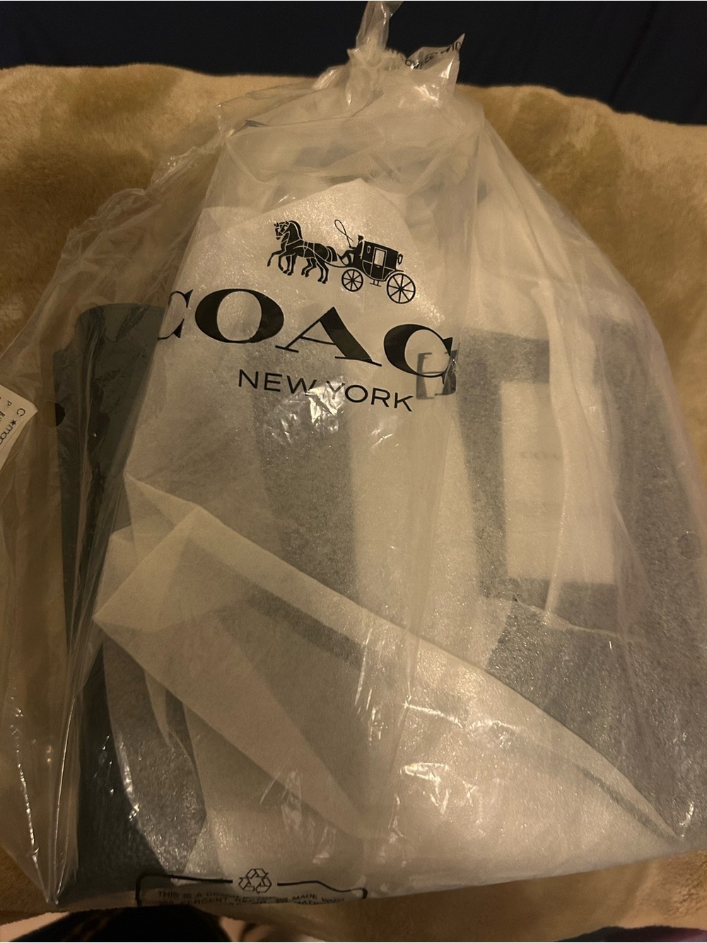 Coach Black and White Logo Tote